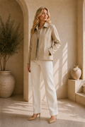 Women's Turn-Down Collar Long Sleeve Jacket
