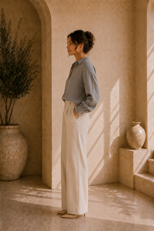 Women's Button-Down Long Sleeve Blouse