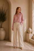 Women's Classic Collared Long Sleeve Blouse